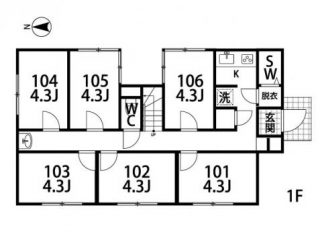1F 間取り図