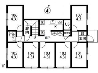 1F 間取り図
